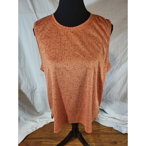REI Co-op XL Orange Geometric Sleeveless Tank - Picture 1 of 5